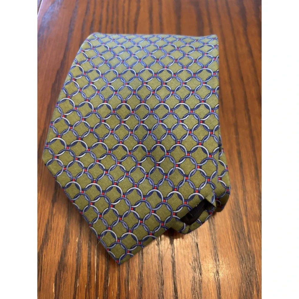 Brooks Brothers Makers Silk Green Link Tie 59
